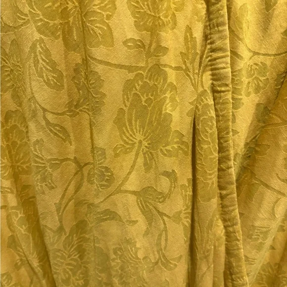 Maeve Lydia Gold Floral Burnout Wrap Blouse - Picture 6 of 9